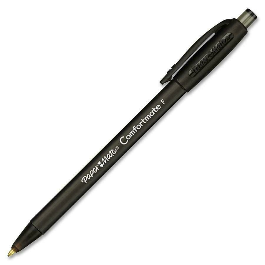 Pen, Retractable, Comfortmate Black, Box of 12, Fine Point