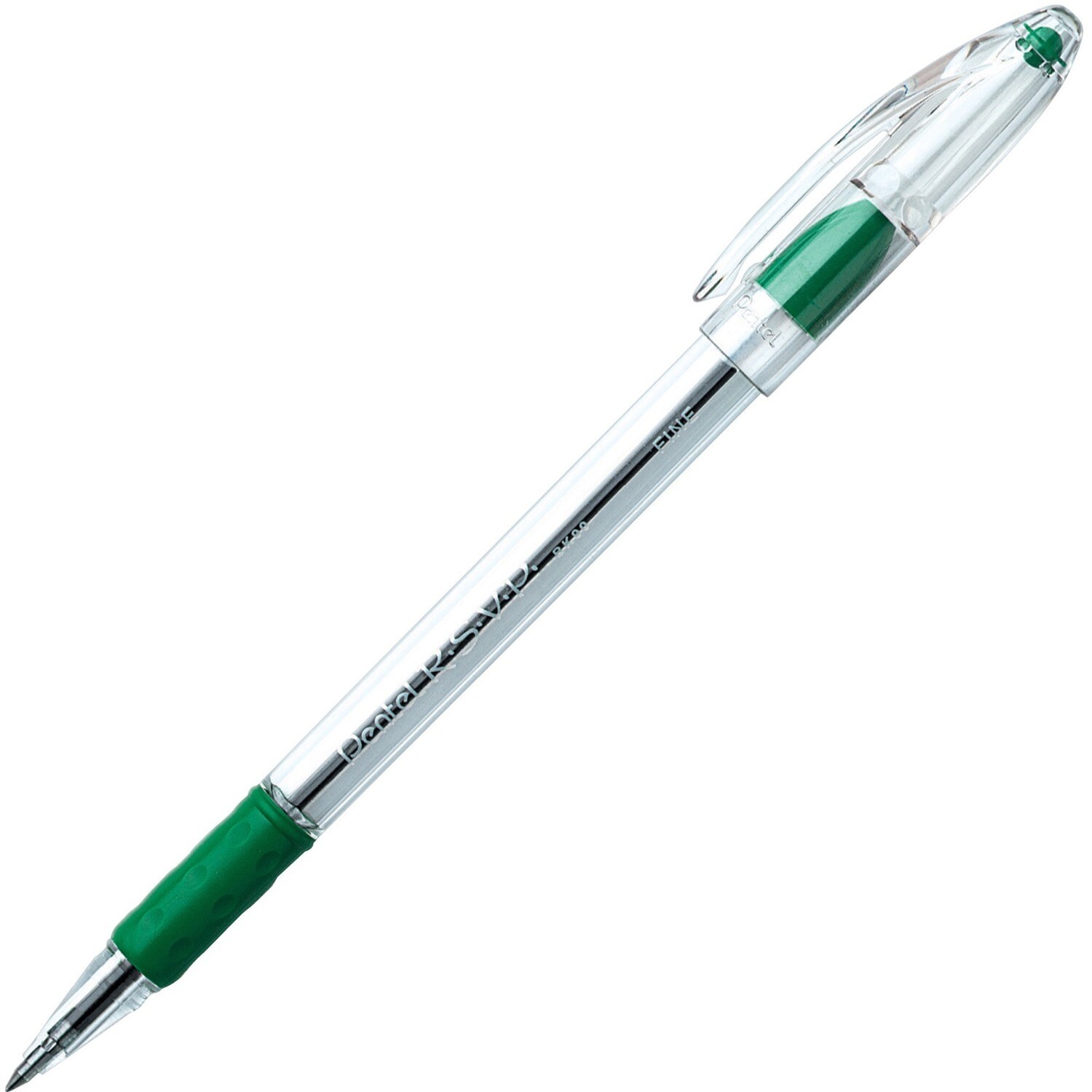 Pen, Ballpoint, R.S.V.P Stick Green, Single, 0.7 Mm Refillable