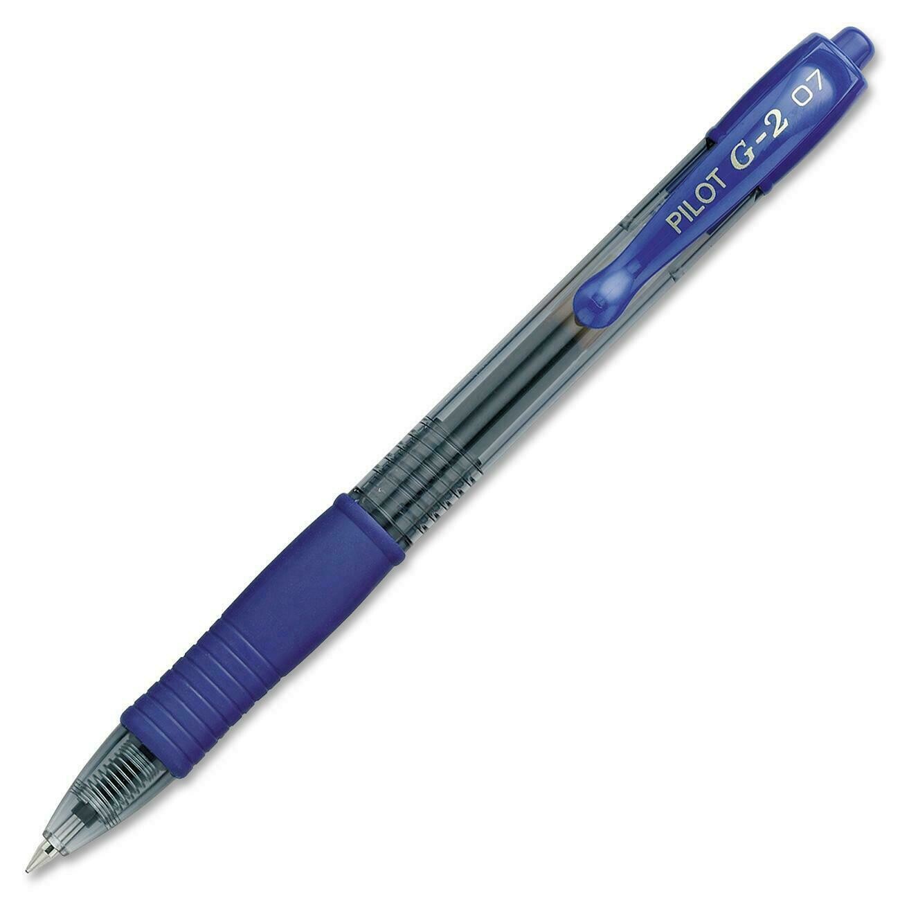 Pen, Gel, Rolling Ball, G2 Retractable Blue, Box of 12, 0.7 Mm