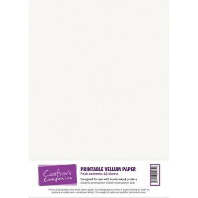 Paper, Printable Vellum A4, 15 Pack
