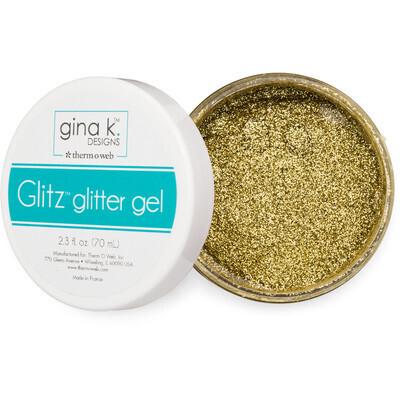 Glitter Gel, Gold 2.3 Oz. For Paper