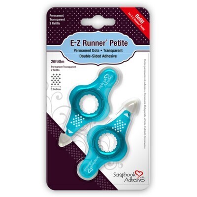 Tape Refill, E-Z Runner Petite Double Sided, Adhesive Dots 8m