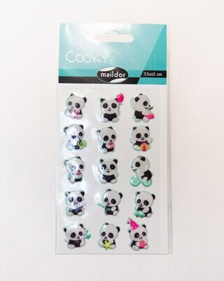 Stickers, Cooky Panda, 15 Sticker
