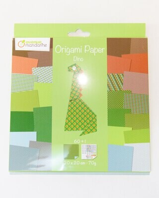 Origami Paper Dinosuar, 60 Page, 20 x 20 cm