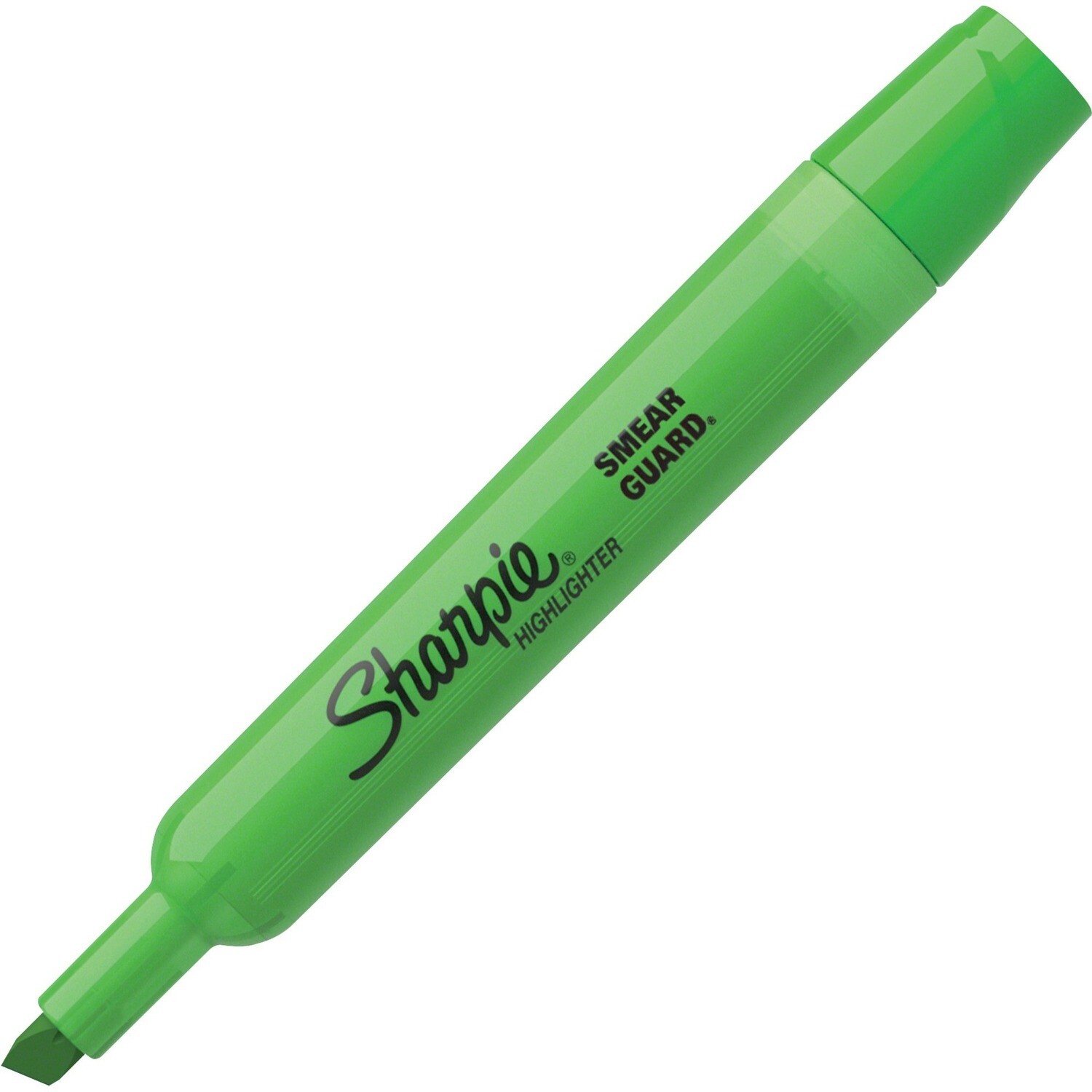 Highlighter, Smearguard, Broad, Chisel Flourescent Green, Single