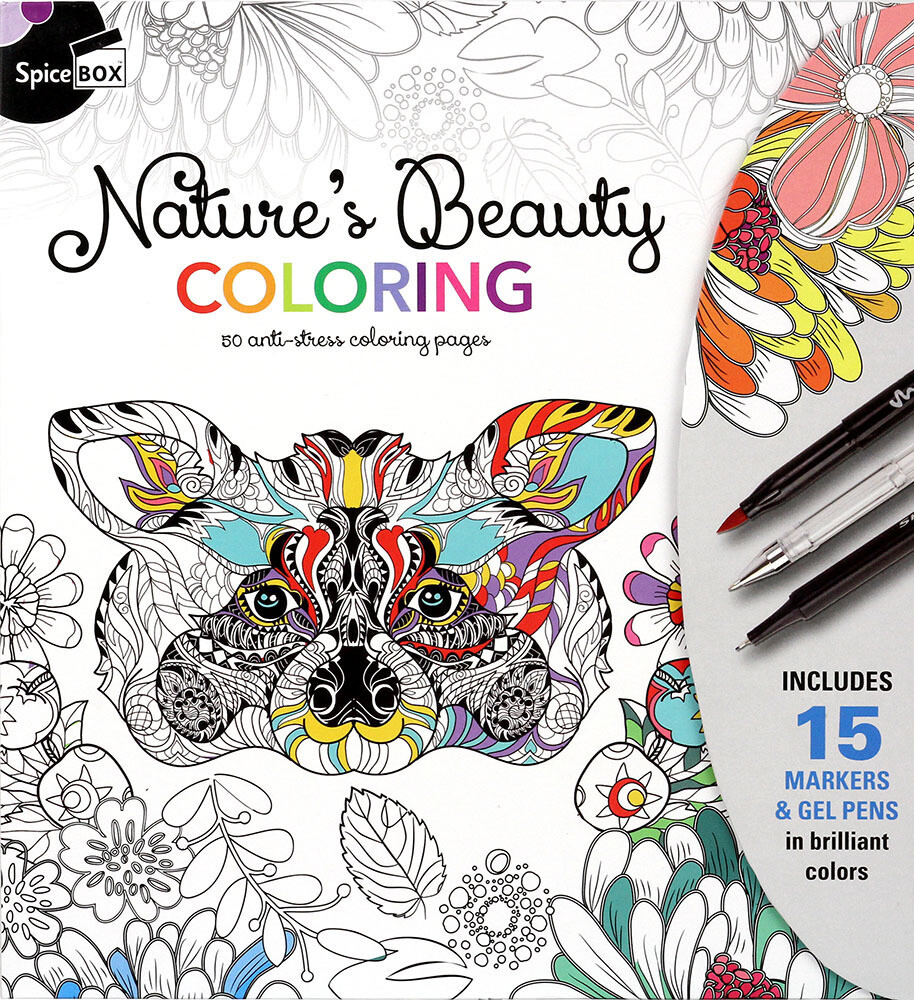 Book Kit: Sketch Plus Deluxe Nature's Beauty Colouring