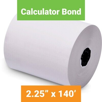 Paper, Calculator Bond, 2.25" x 140' White, 50 Pack