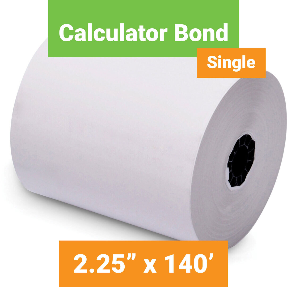 Paper, Calculator Bond, 2.25" x 140 White, Single Roll