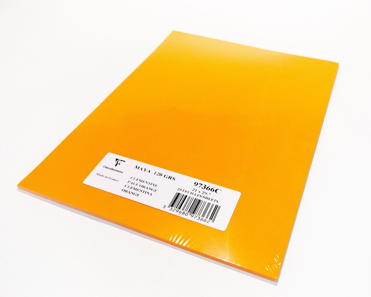 Cardstock, Maya, 54Lb Clementine, A4, 25 Pack