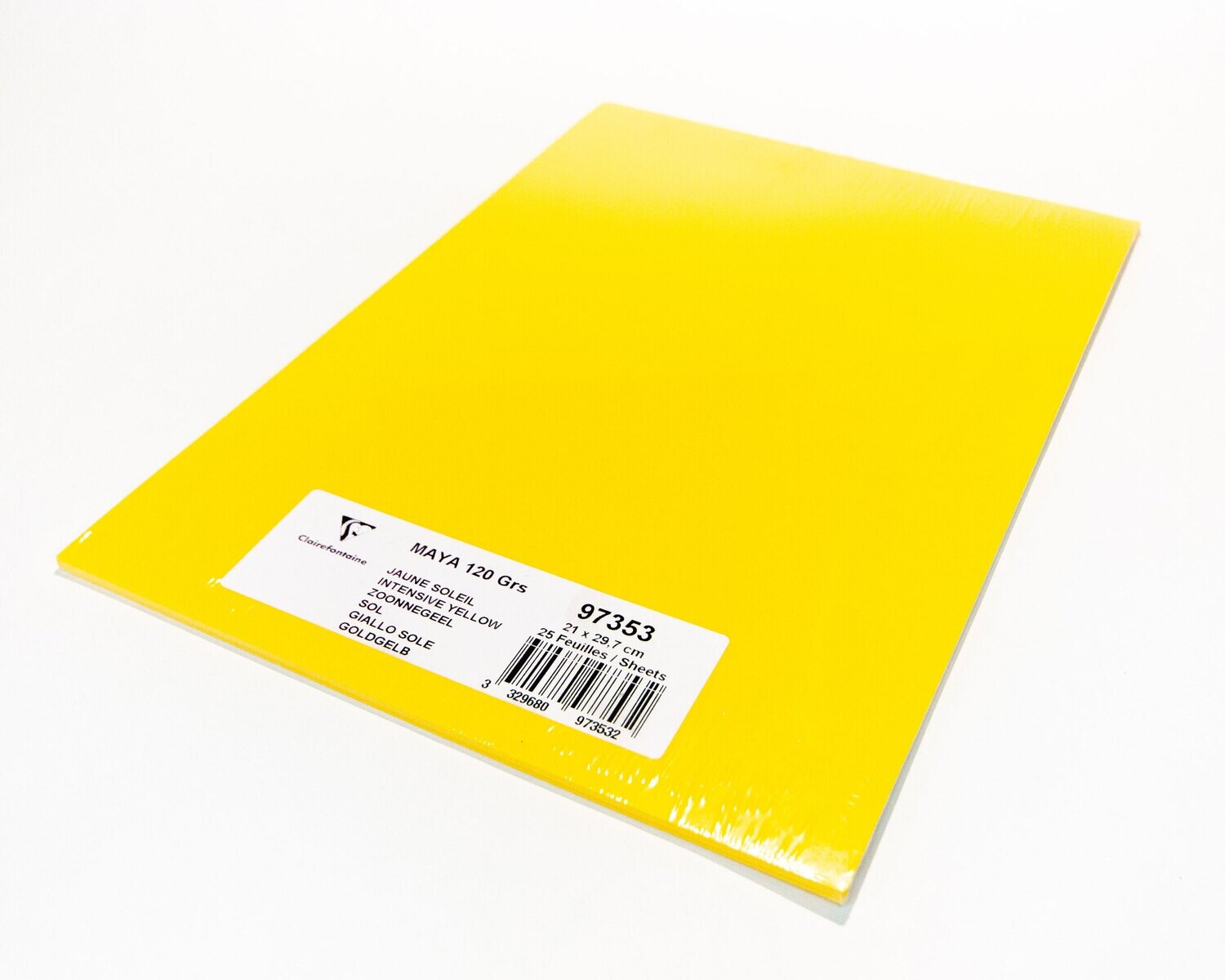 Cardstock, Maya, 54Lb Intensive Yellow, A4, 25 Pack