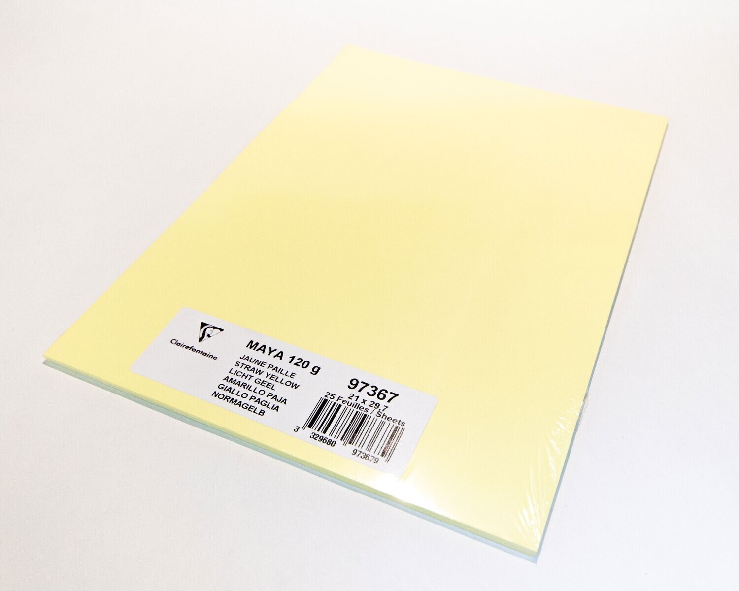 Cardstock, Maya, 54Lb Straw Yellow, A4, 25 Pack