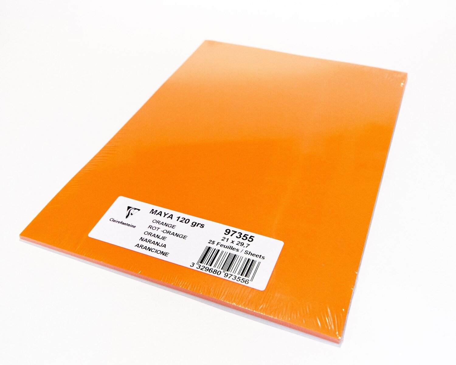 Cardstock, Maya, 54Lb Orange, A4, 25 Pack