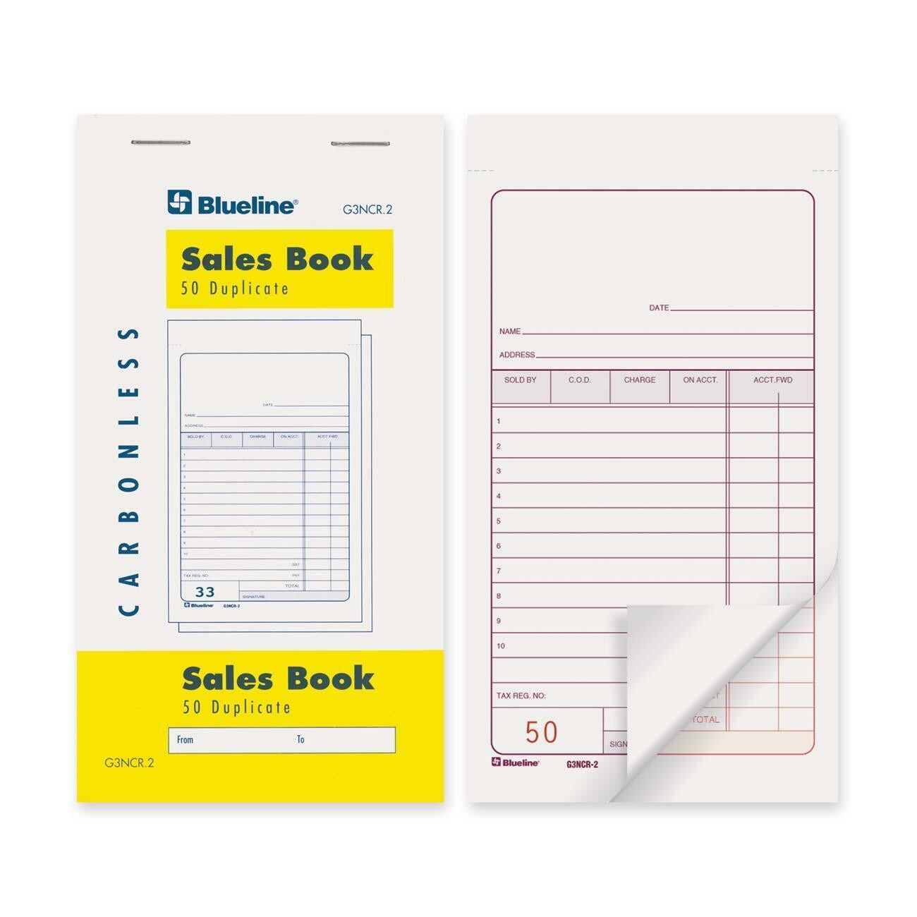 Retail Sales Order Book, Blueline 10 Pack, 50 Pages, 3 1/2" x 6"