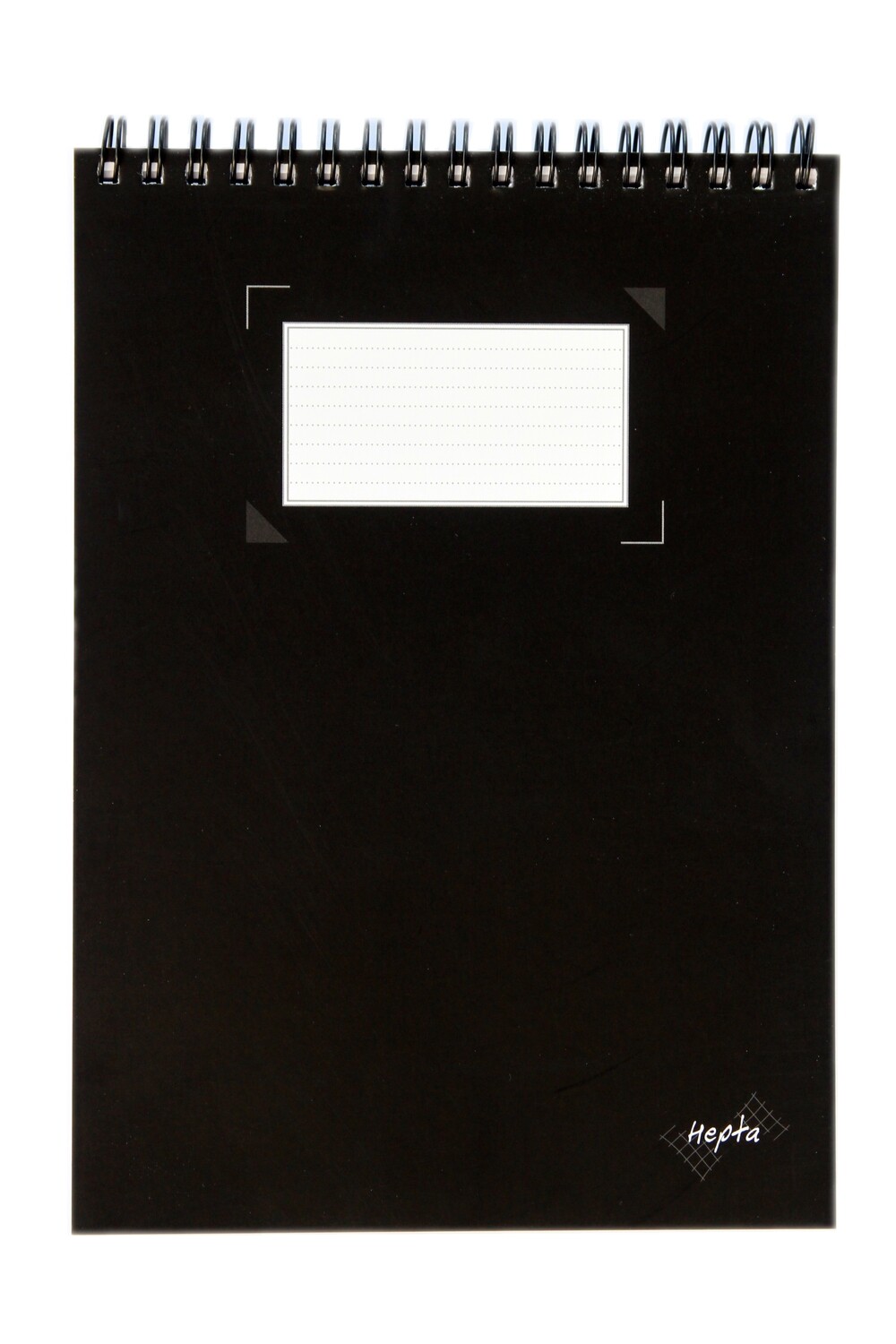 Notebook, 6" x 8.25" Black, Hepta