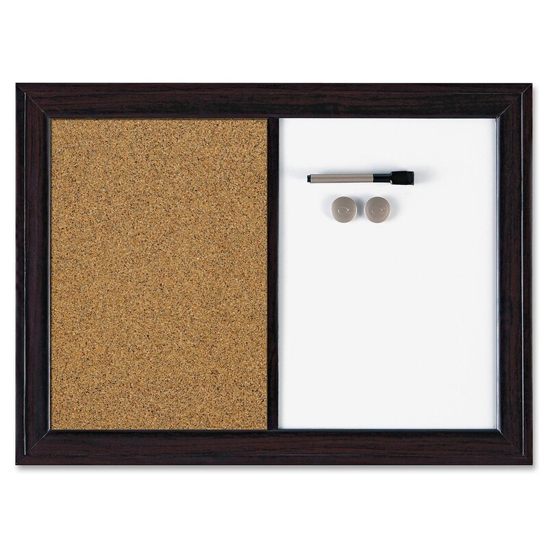 Whiteboard, Magnetic Cork Combo, 17&quot; x 23&quot; Quartet