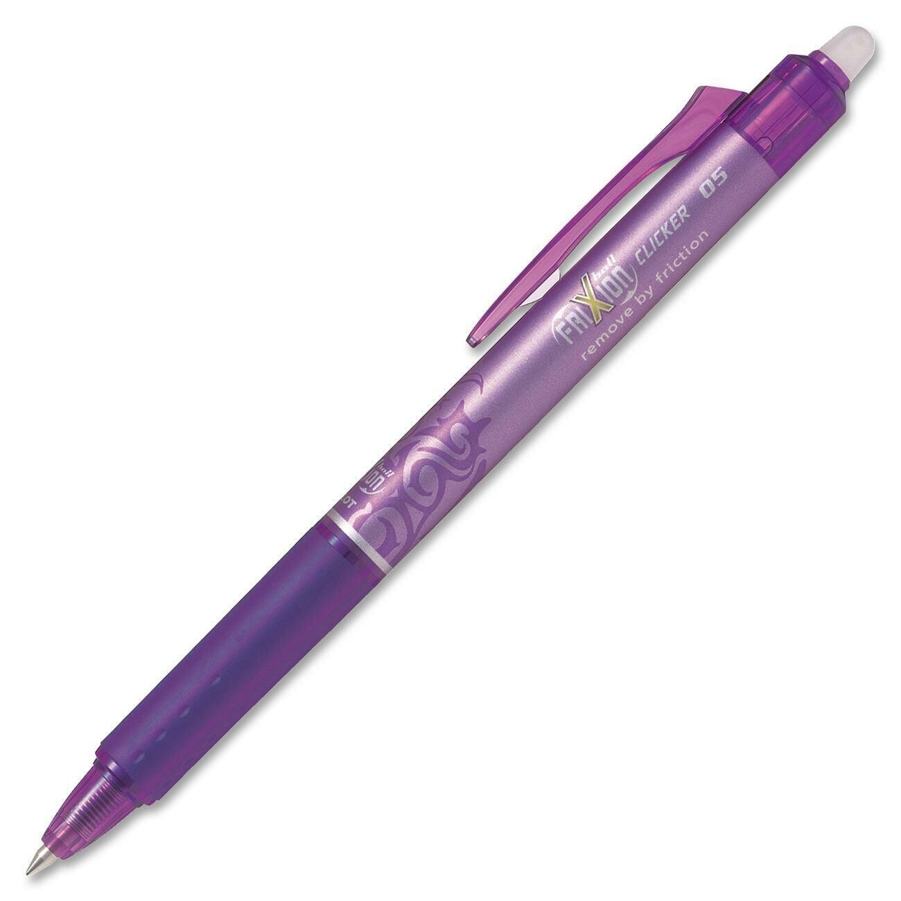 Pen, Erasable,Retractable, Gel, FriXion Purple, Single, 0.5 Mm,  Refillable
