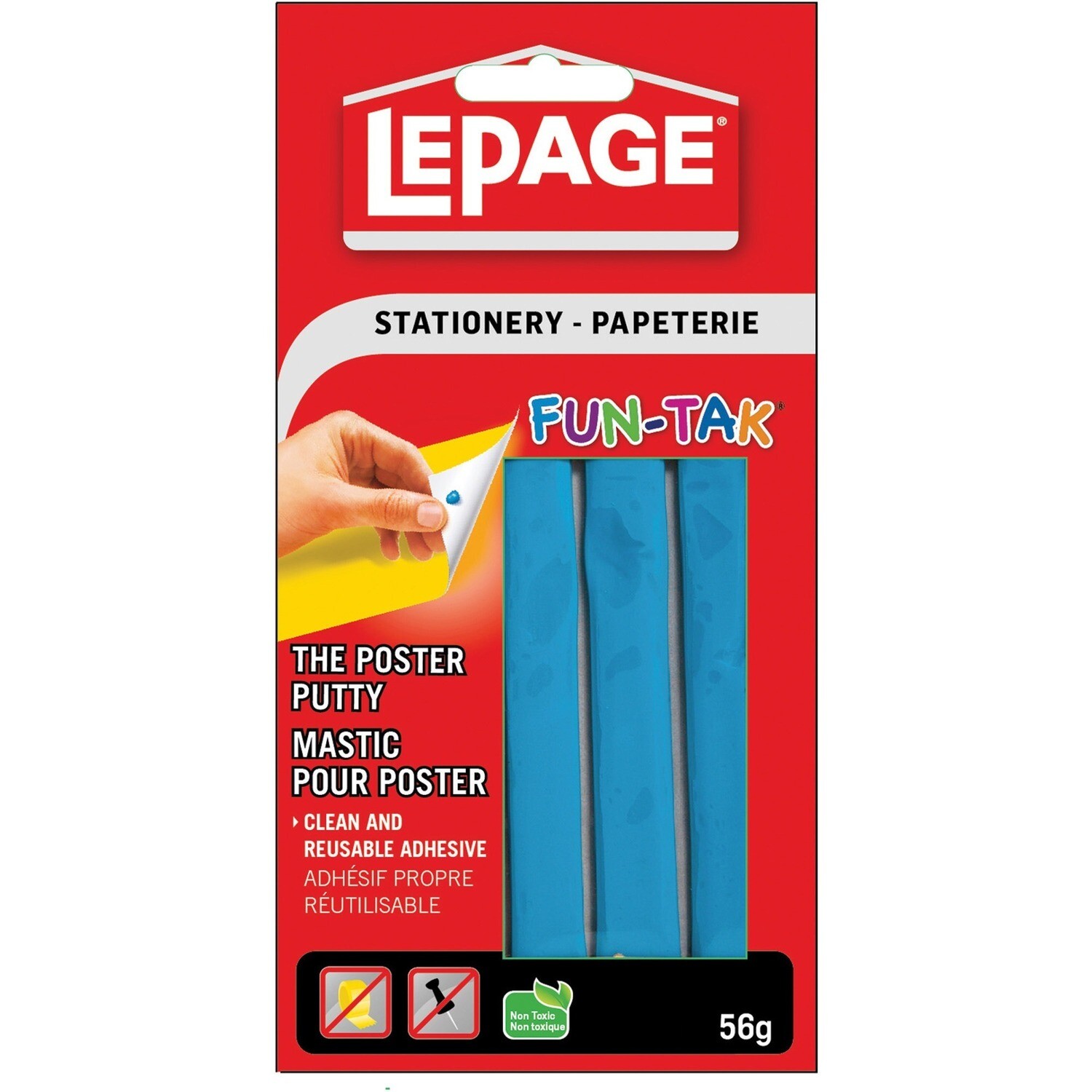 Adhesive Putty, Fun-tak Blue, 56g, Lepage