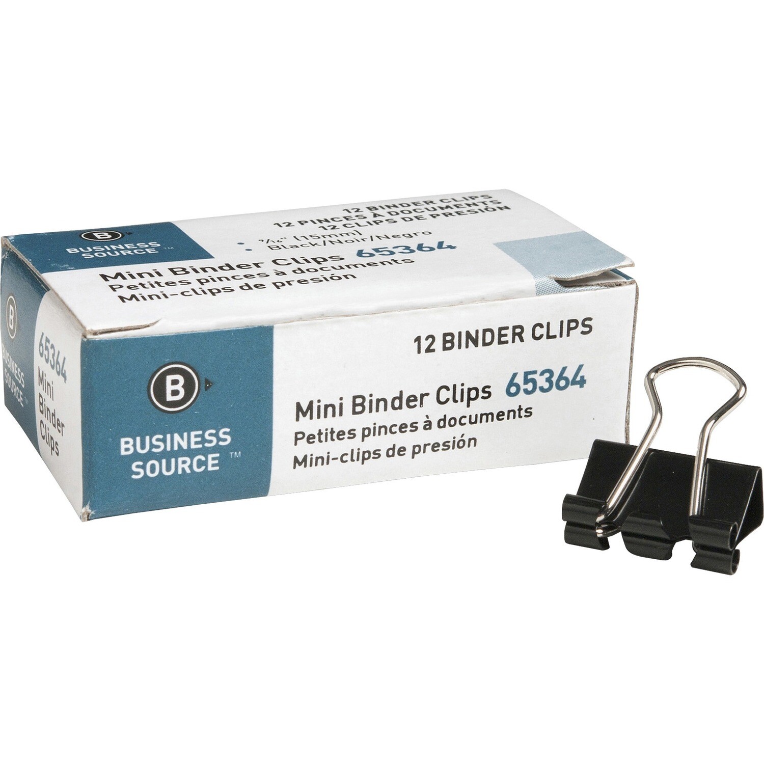 Binder Clips, Mini, 0.56" 12 Pack