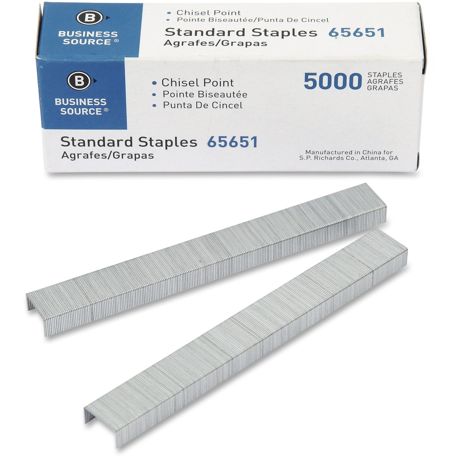 Staples, Standard 1/4" x 1/2", Chisel, Business Source