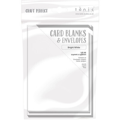 Cards and Envelopes, Blank White, 4.5" x 6.25", 10 Cards