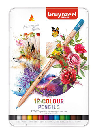 Pencils, Coloured  12 Set, Expression Series, Bruynzeel Holland