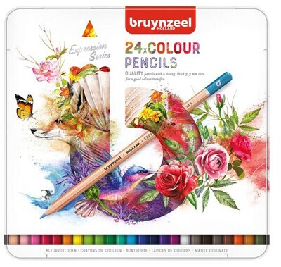 Pencils, Coloured 24 Set, Expression Series, Bruynzeel Holland