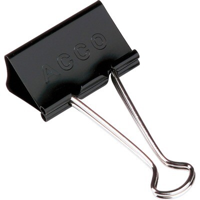 Binder Clips, 0.3" 12 Pack, Acco