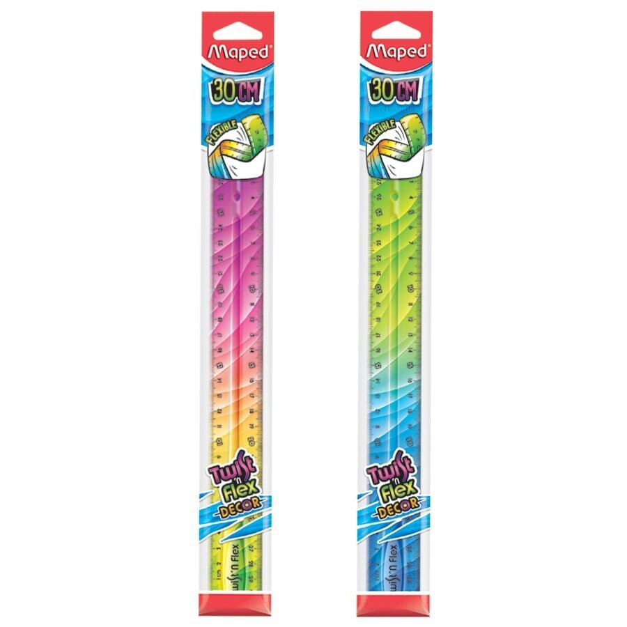 Ruler, 30cm, Flexible Assorted Colour, Metric, Maped