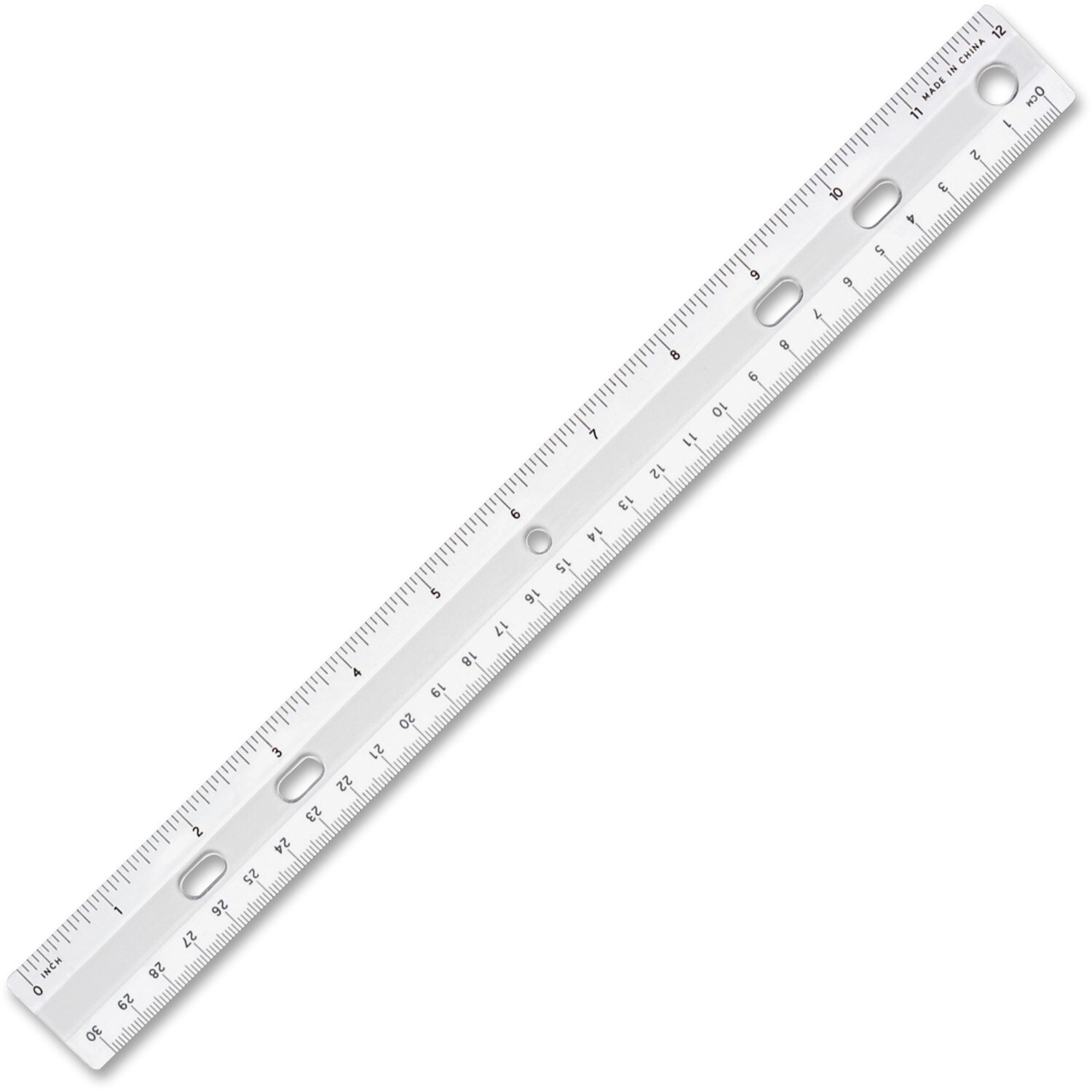Ruler, 12" Clear, Metric/Imperial, Sparco