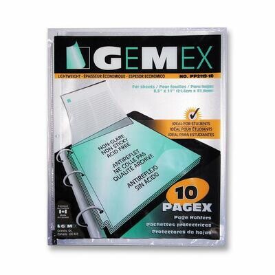 Page Protector, Letter 10 Pack, Non Glare, Light Wieght