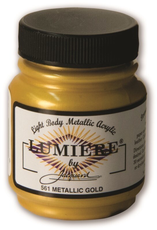 Fabric Paint Metallic Gold, Lumiere, 2.5fl oz