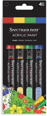 Marker, Acrylic Paint Assorted Colours Bright, 4 Pack