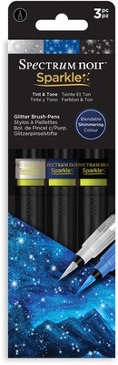 Marker, Brush Pens, Glitter Tint & Tone, 3 Pack