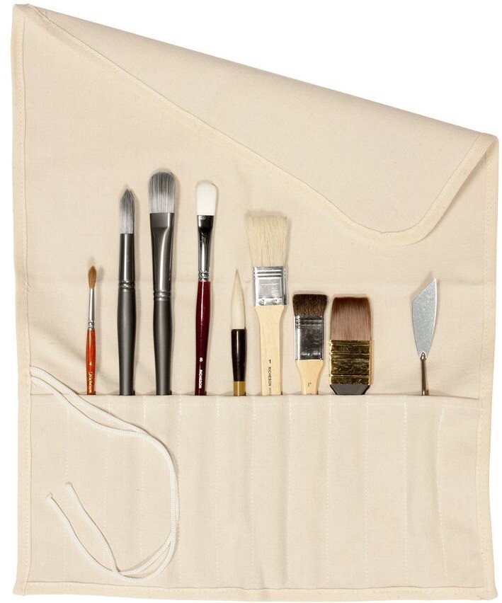 Brush Roll-Up Canvas Brush Carrier
