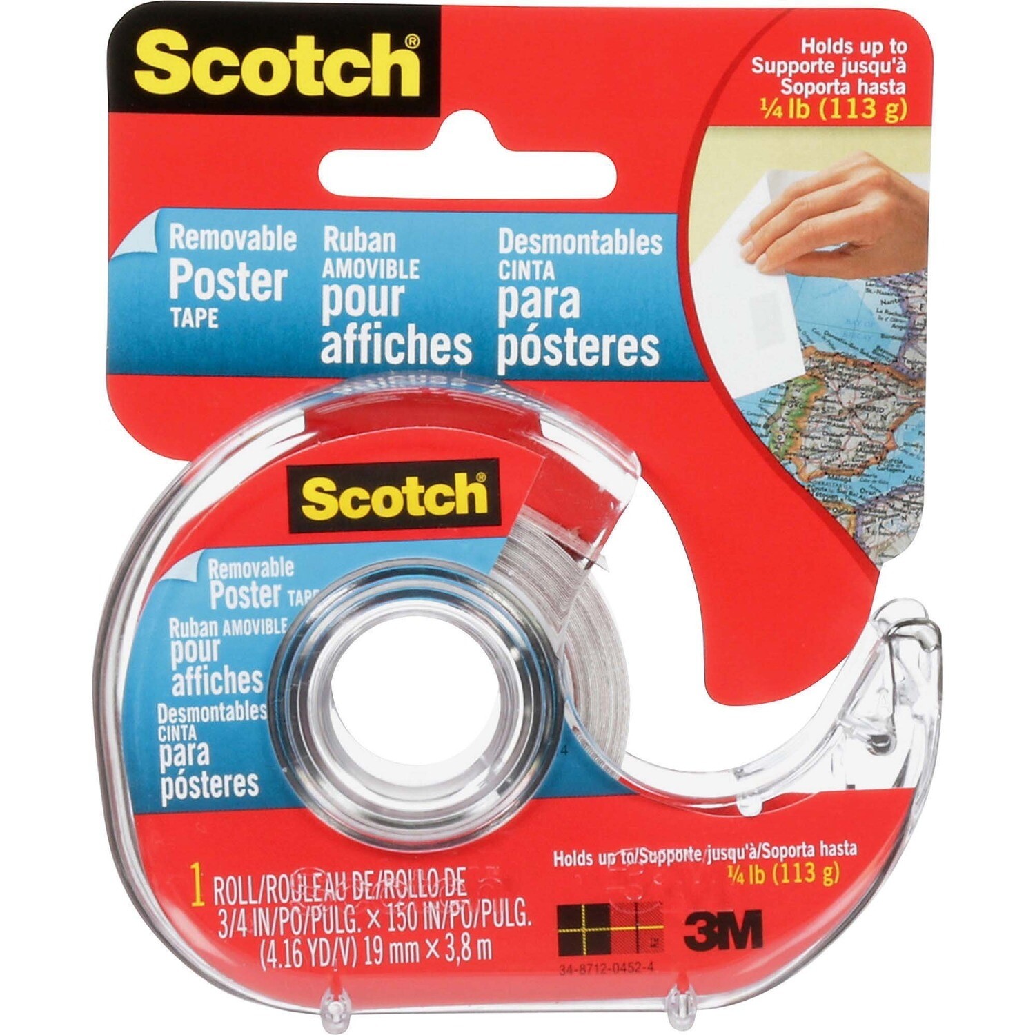 Tape, Removable Poster 19.1mm x 3.8m, Scotch