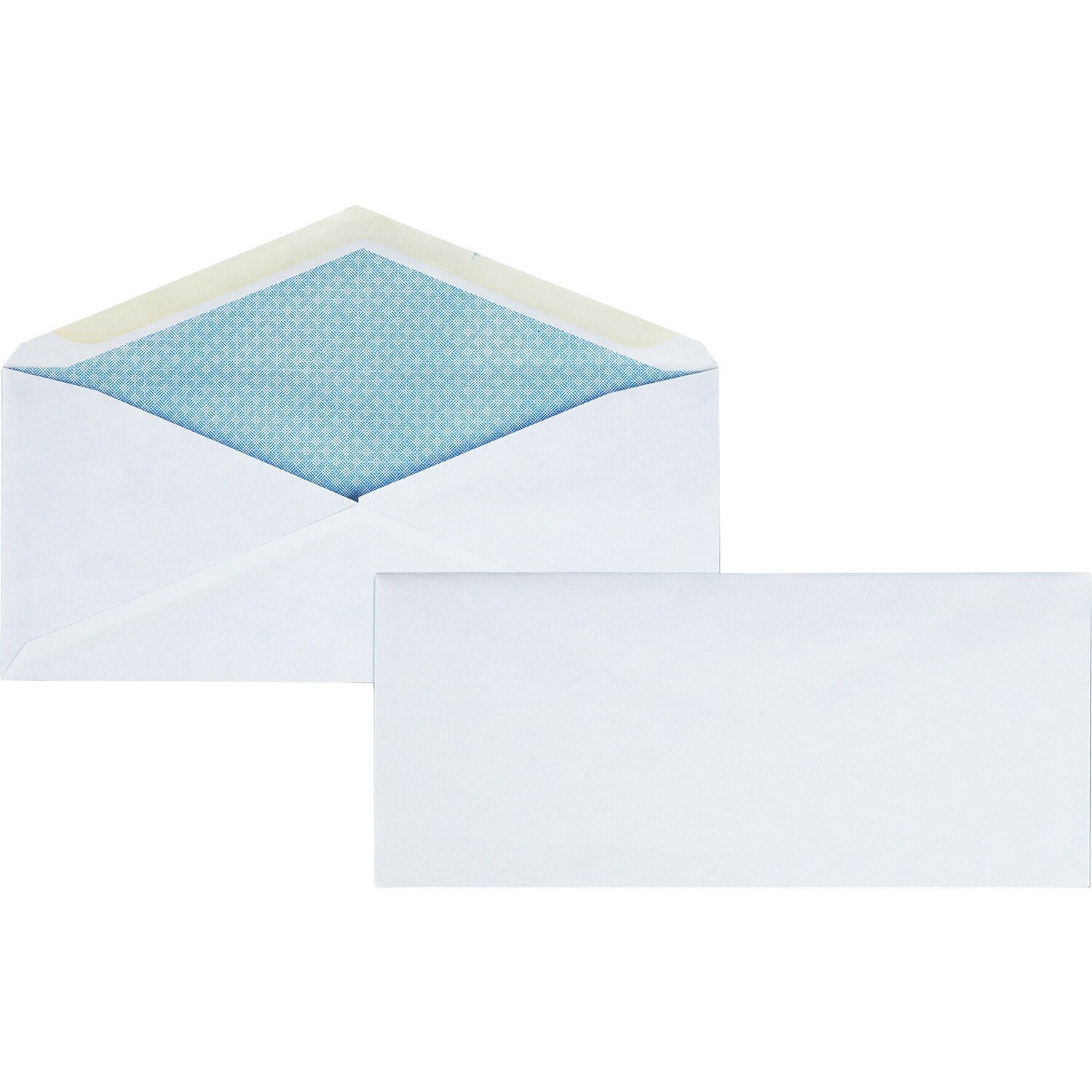 Envelope, #10 White, 4 1/8" x 9 1/2", Security, Gum Seal, 500 Pack, Business Source