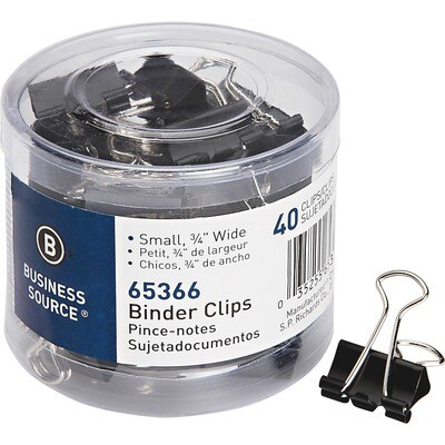 Binder Clips, Small 40 Pack, Business Source