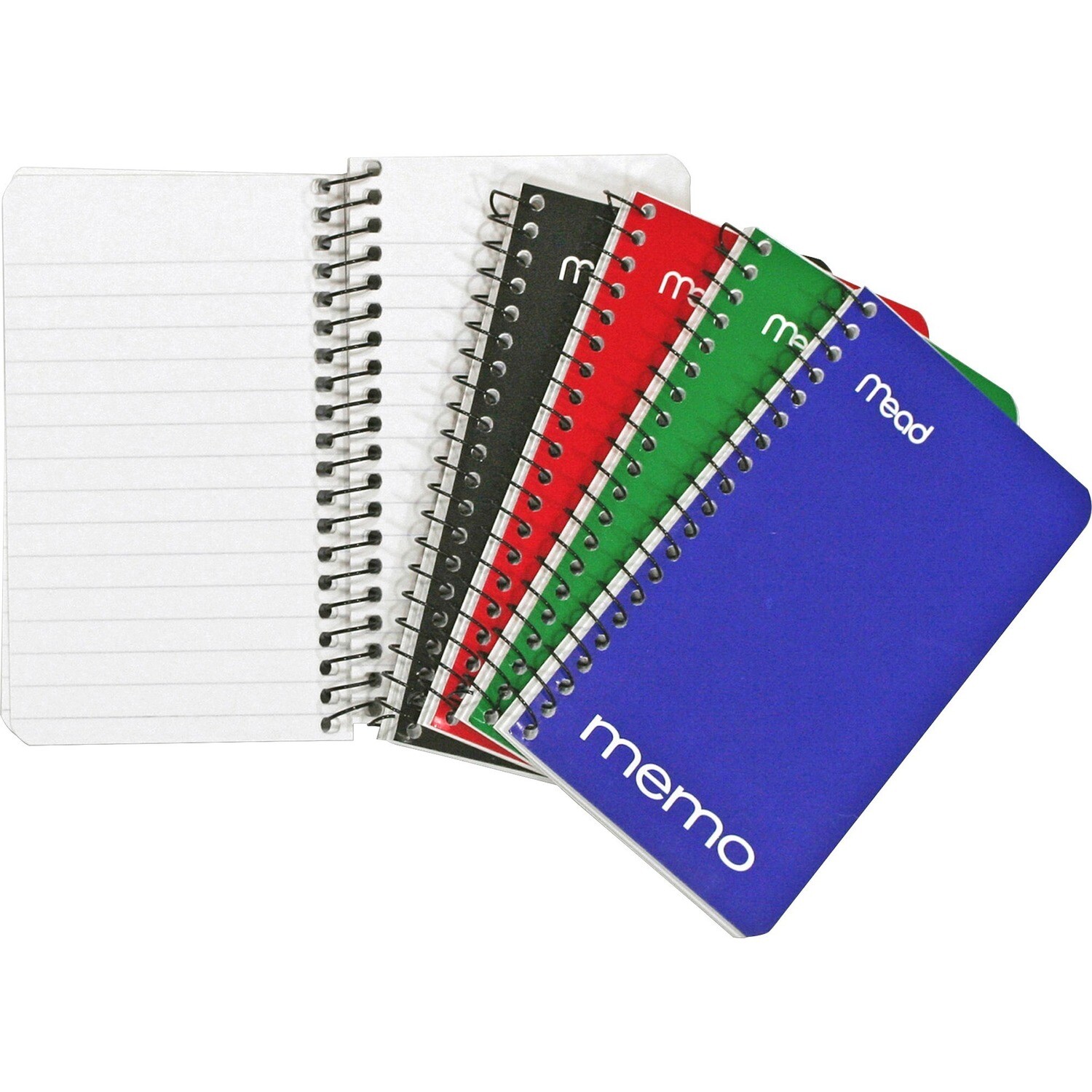 Memo Book, Side Coil  3" x 5", 12 Pack 