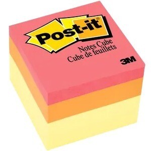 Adhesive Note, Mini 2" Cube, Canary Wave, Post-It
