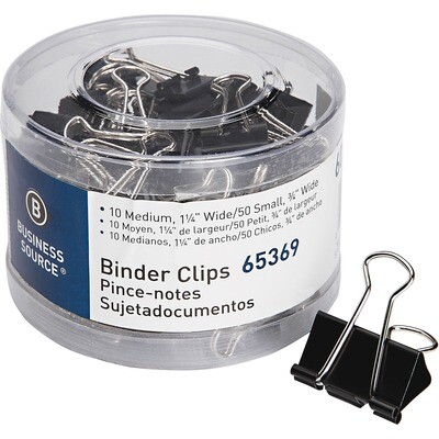 Binder Clips, Medium 60 Pack, Business Source