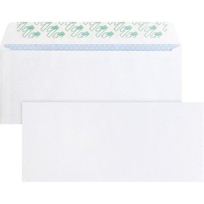 Envelope, #10 Self-Seal & Security White, 500 Pack, Business Source