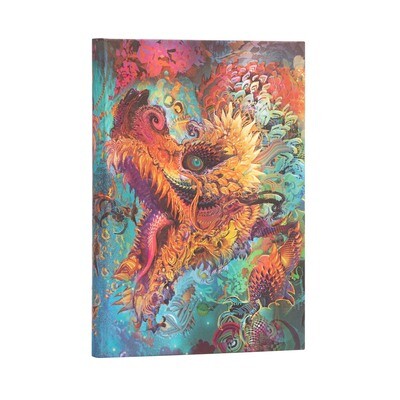 Journal, Lined, Midi Hardcover Humming Dragon
