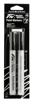 Marker, Fillable, Daler Rowney 1-2mm Round, 2 pens plus 2 extra nibs
