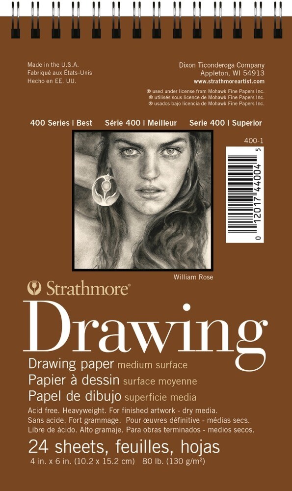 Sketchbook, Top Coil, Strathmore 4" x 6", 24 Sheet, 80 lb