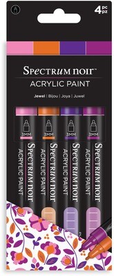 Marker, Acrylic Paint Assorted Colours Jewel, 4 Pack
