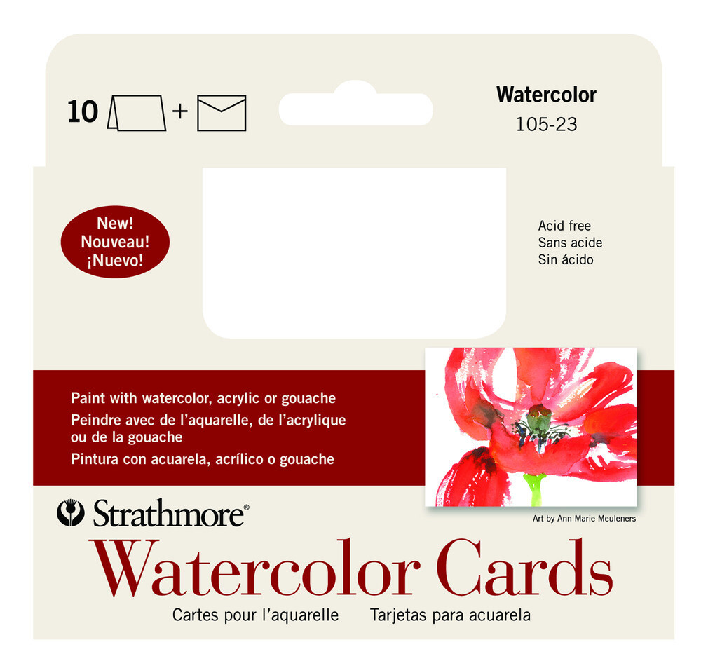 Cards, Watercolor, Envelopes Included 10 Pack, 8.9 x 12.4 cm