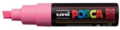 Paint Marker, Broad Chisel Fluorescent Pink, 8mm, PC-8K