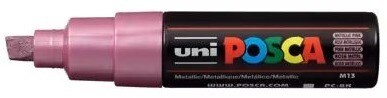 Paint Marker, Broad Chisel Metallic Pink, 8mm, PC-8K