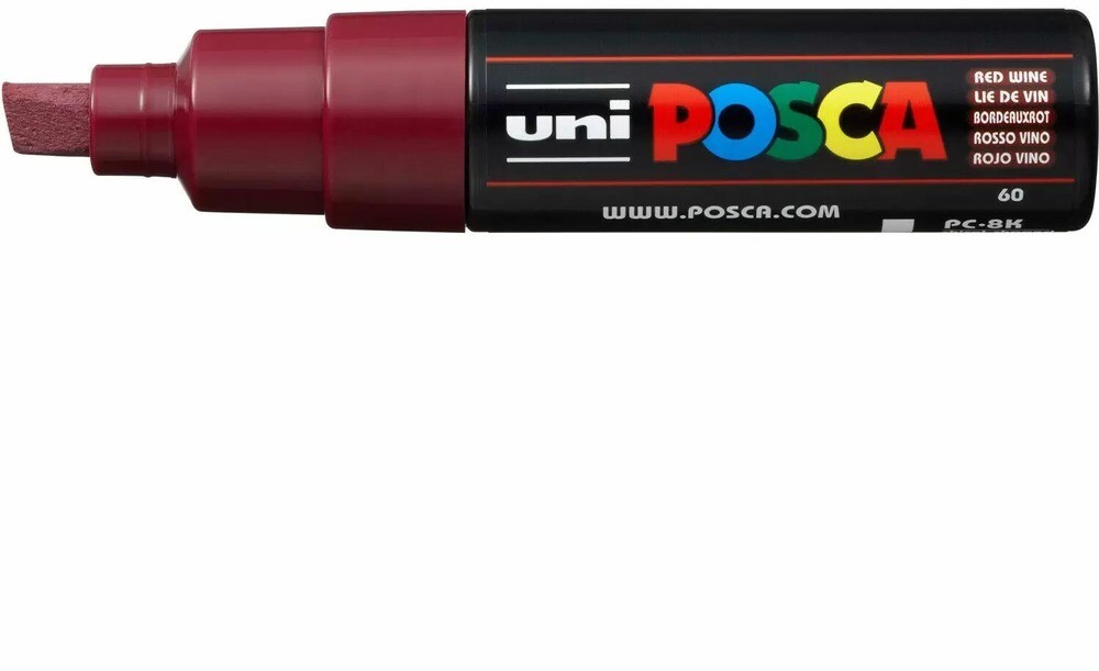 Paint Marker, Broad Chisel Red Wine, 8mm, PC-8K