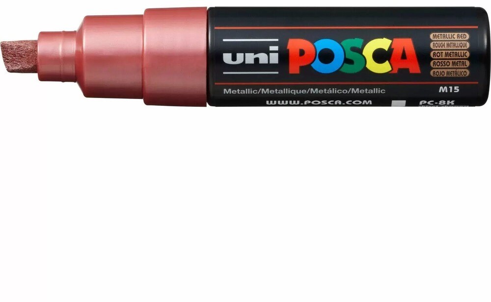 Paint Marker, Broad Chisel Metallic Red, 8mm, PC-8K